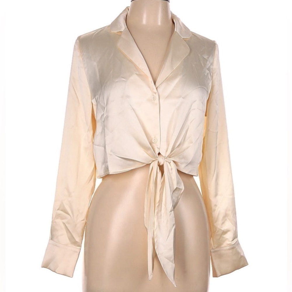 Sincerely Jules - Long Sleeve Tie Front Blouse